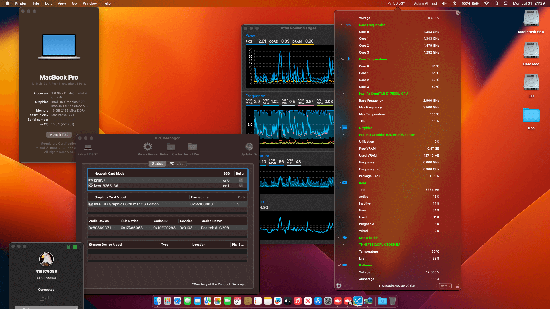 Lenovo Thinkpad 13 Gen 2 4th [KabyLake   Intel HD 620 + PS2]   OpenCore 1